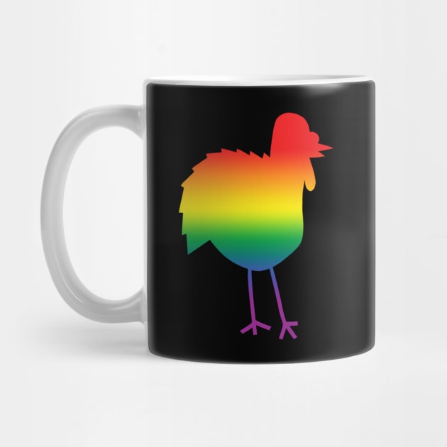 Rainbow Gradient Silhouette Thanksgiving Turkey by ellenhenryart